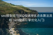 seo搜查技巧SEO极速排名点击算法流程 (seo搜索引擎优化入门)