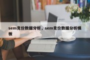 sem竞价数据分析，sem竞价数据分析模板