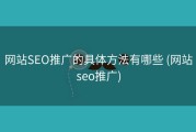 网站SEO推广的具体方法有哪些 (网站seo推广)