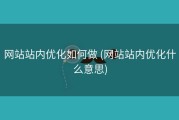 网站站内优化如何做 (网站站内优化什么意思)