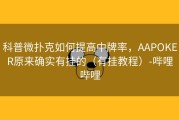科普微扑克如何提高中牌率，AAPOKER原来确实有挂的（有挂教程）-哔哩哔哩