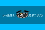 ova是什么 (ova是什么意思二次元)