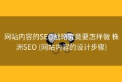 网站内容的SEO战略究竟要怎样做 株洲SEO (网站内容的设计步骤)