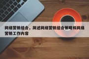 网络营销组合，简述网络营销组合策略和网络营销工作内容