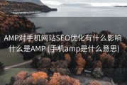 AMP对手机网站SEO优化有什么影响 什么是AMP (手机amp是什么意思)