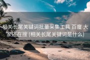 相关长尾关键词批量采集工具 百度 大家还在搜 (相关长尾关键词是什么)