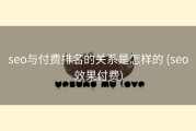 seo与付费排名的关系是怎样的 (seo效果付费)