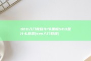 SEO入门教程10节 黑帽SEO是什么意思 (seo入门教程)