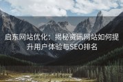 启东网站优化：揭秘资讯网站如何提升用户体验与SEO排名