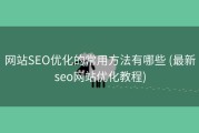 网站SEO优化的常用方法有哪些 (最新seo网站优化教程)