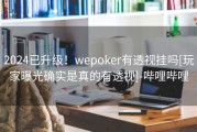 2024已升级！wepoker有透视挂吗[玩家曝光确实是真的有透视]-哔哩哔哩