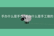 手办什么是手办 (手办什么是手工做的)