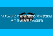 SEO应该怎么做站内优化?站内优化包含了什么内容 (seo如何)