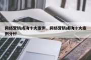 网络营销成功十大案例，网络营销成功十大案例分析