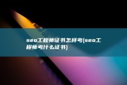 seo工程师证书怎样考 (seo工程师考什么证书)
