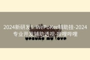 2024新研发！WePoKer辅助挂-2024专业开发辅助透视-哔哩哔哩