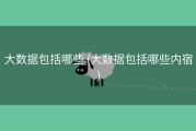 大数据包括哪些 (大数据包括哪些内宿)