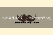 识图软件哪个好 (识图软件哪个好用)