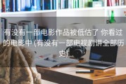 有没有一部电影作品被低估了 你看过的电影中 (有没有一部电视剧讲全部历史)