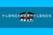 什么是响应式网站呢? (什么是响应式停靠公交)