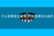 什么是精准长尾词 (什么是精准长高的方法)