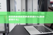 标签的意思标签的意思是什么 (标签是指什么)