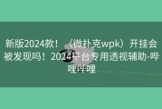 新版2024款！（微扑克wpk）开挂会被发现吗！2024平台专用透视辅助-哔哩哔哩