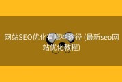 网站SEO优化有哪些途径 (最新seo网站优化教程)