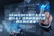 seo和sem的区别是什么? (seo和sem)