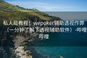 私人局教程！wepoker辅助透视作弊（一分钟了解下透视辅助软件）-哔哩哔哩