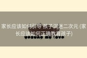 家长应该如何引导 孩子沉迷二次元 (家长应该如何正确教育孩子)