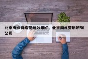 北京专业网络营销效果好，北京网络营销策划公司