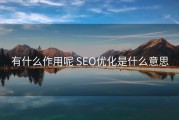 有什么作用呢 SEO优化是什么意思