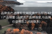 品牌资产 品牌和营销究竟什么样的 KPI 产品销量 (品牌资产品牌强度,与品牌价值概念之间的联系)