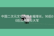 中国二次元文化市场大幅增长，90后00后加入受众大军