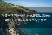 科普一下 可伸缩性 什么是网站系统的功能 可用性 (可伸缩结构示意图)