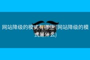 网站降级的模式有哪些 (网站降级的模式是什么)