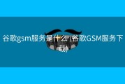 谷歌gsm服务是什么 (谷歌GSM服务下载)