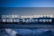 2024已更新！wepoker到底有没有透视-玩家发现一款透视软件-哔哩哔哩