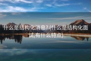 什么是结构化消息? (什么是结构化面试,有什么特点)