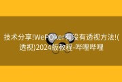技术分享!WePOker有没有透视方法!(透视)2024版教程-哔哩哔哩