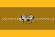 opporeno12配置参数 (opporeno12)