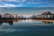 SEO优化是怎么优化的? (Seo优化是什么意思)