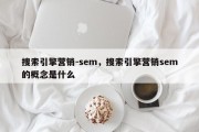 搜索引擎营销-sem，搜索引擎营销sem的概念是什么