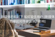 新媒体的崛起下 如何留住用户 (新媒体的崛起对传统媒体的影响)