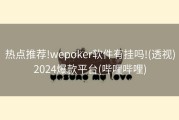 热点推荐!wepoker软件有挂吗!(透视)2024爆款平台(哔哩哔哩)