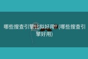 哪些搜查引擎比拟好用? (哪些搜查引擎好用)