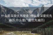 什么是深度优先搜查 (什么是深度优先遍历,什么是广度优先遍历)