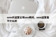 sem代运营公司seo顾问，sem运营是干什么的