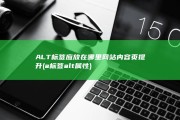 ALT标签应放在哪里 网站内容页提升 (a标签alt属性)